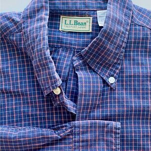 L.L. Bean Men's Blue Checkered Shirt